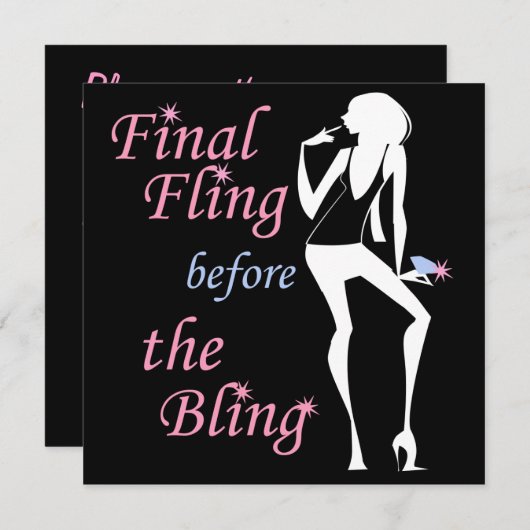 最後の投きらきら光るげ 招待状 (正面/裏面)