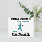 最後の抗がん剤投与 ラン・ライク・ヘル - 子宮頸がん ポストカード (スタンド正面)