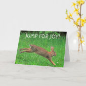 最後の抗がん剤治療で喜びのジャンプ カード (黄色い花)