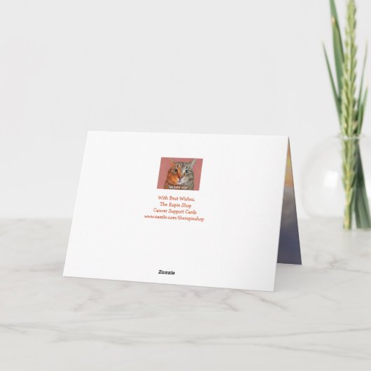 最後の抗がん剤治療のお祝い 自然のカード カード (裏面)