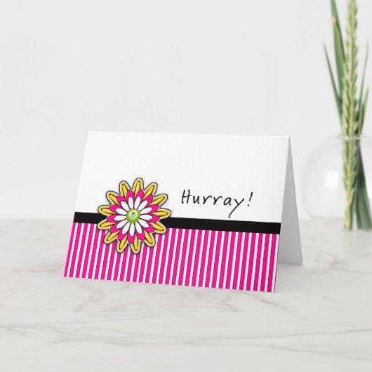 最後の放射線グリーティングカード – Hurray カード (正面)