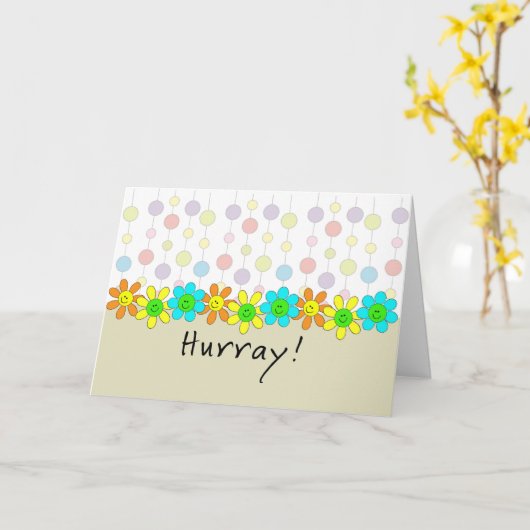 最後の放射線照射勇気付けられるカード カード (黄色い花)