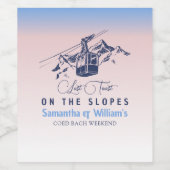 最後の斜面での乾杯 スキー独身最後の旅 COED独身パーティー ワインラベル (シングルラベル)