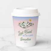 最後の斜面での乾杯 スキー ウィンター BACH 週末 紙コップ (裏面)