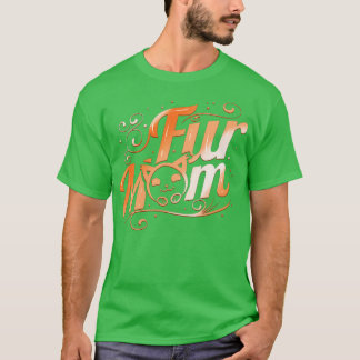 最後の日に毛のふわふわの猫の毛皮のママ Tシャツ