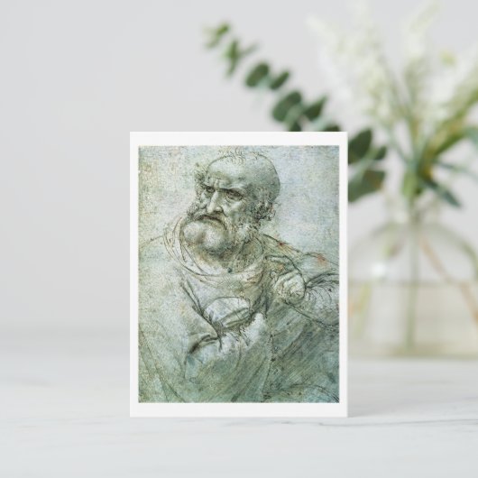 最後の晩餐からの使徒への勉強, c.1495 ポストカード (スタンド正面)