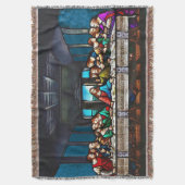 最後の晩餐のブランケット スローブランケット (正面縦)