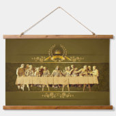 最後の晩餐の木は壁のタペストリーを乗せた 吊り下げ型タペストリー (正面)