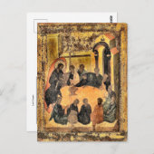 最後の晩餐の正教会のアイコンのはがき ポストカード (正面/裏面)