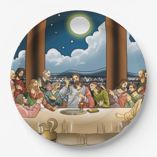 最後の晩餐の紙皿 ペーパープレート (正面)