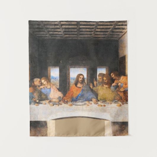 最後の晩餐の絵画レオナルド・ダ・ヴィンチ タペストリー (正面)