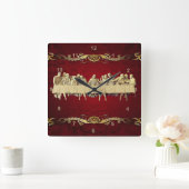 最後の晩餐アクリルの壁時計 スクエア壁時計 (ホーム)