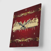 最後の晩餐アクリルの壁時計 スクエア壁時計 (傾斜)