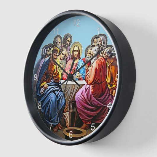 最後の晩餐イエスと12弟子の壁時計 壁時計 (傾斜)