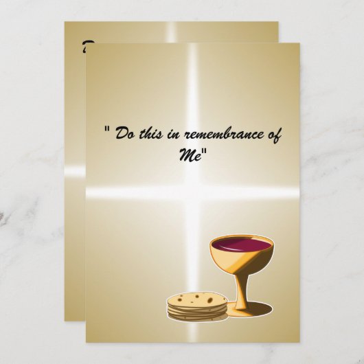 最後の晩餐イースターの種なしパンとワイン (正面/裏面)