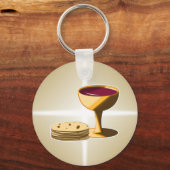 最後の晩餐イースターの種なしパンとワイン キーホルダー (裏面)