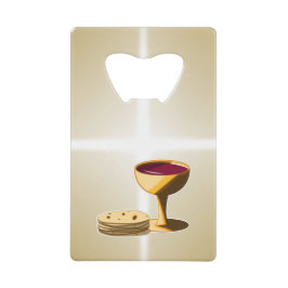 最後の晩餐イースターの種なしパンとワイン クレジットカード栓抜き