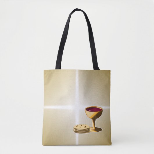 最後の晩餐イースターの種なしパンとワイン トートバッグ (正面)