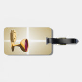 最後の晩餐イースターの種なしパンとワイン ラゲッジタグ (裏面横)