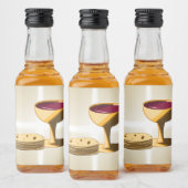 最後の晩餐イースターの種なしパンとワイン リキュールボトルラベル (ボトル)