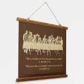 最後の晩餐ウッドトップウォールタペストリー 吊り下げ型タペストリー (傾斜あり)