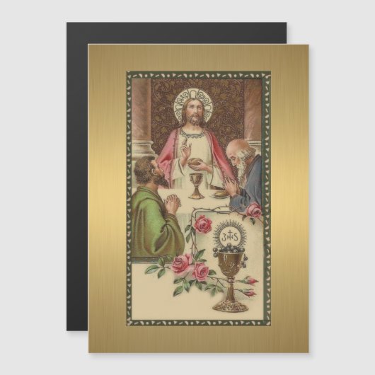 最後の晩餐カトリックのカードでイエスの大祭司 (正面/裏面)