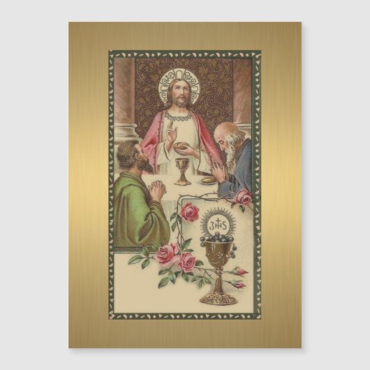 最後の晩餐カトリックのカードでイエスの大祭司 (正面)