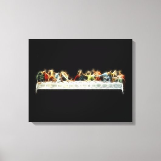 最後の晩餐ダヴィンチイエスフラクタル絵画ズ キャンバスプリント (正面)