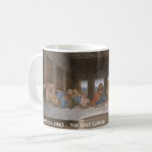 最後の晩餐レオナルド・ダ・ヴィンチのはがき コーヒーマグカップ (正面左)