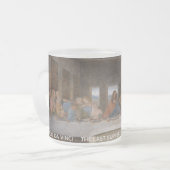 最後の晩餐レオナルド・ダ・ヴィンチのはがき フロストグラスマグカップ (正面左)