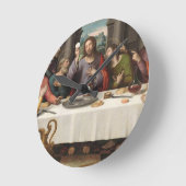 最後の晩餐ヴィセンテフアン・マシップ ラウンド壁時計 (傾斜)