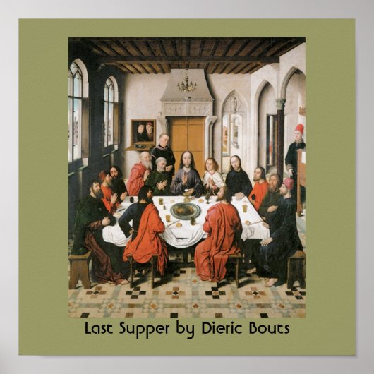 最後の晩餐ヴィンテージ宗教美術 ポスター (正面)