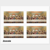 最後の晩餐ヴィンテージ 長方形シール (シート)