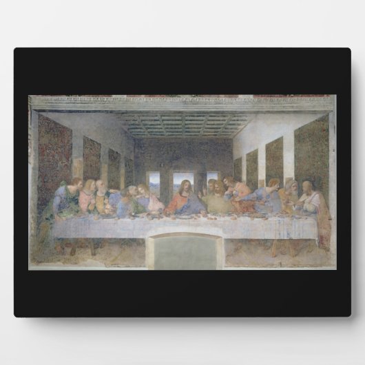 最後の晩餐1495年~97年(フレスコ) フォトプラーク (正面)