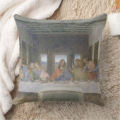 最後の晩餐1495-97年(フレスコ画) クッション (ブランケット)