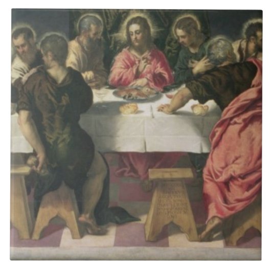 最後の晩餐4 タイル (正面)