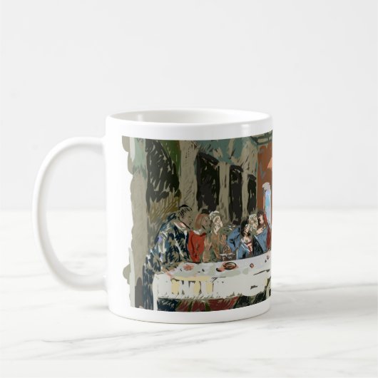 最後の晩餐:イエスとその弟子 コーヒーマグカップ (左)