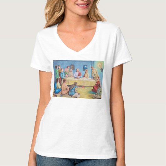 最後の晩餐:イエスと使徒たち Tシャツ (正面)