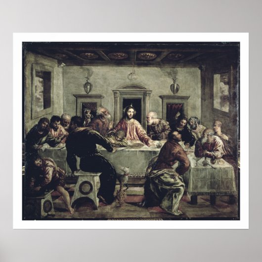 最後の晩餐(キャンバス上の油) 2 ポスター (正面)