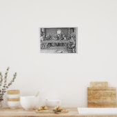 最後の晩餐、パブ。1523 ポスター (キッチン)