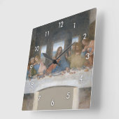 最後の晩餐、レオナルド・ダ・ヴィンチ スクエア壁時計 (傾斜)