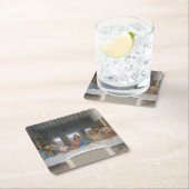 最後の晩餐、レオナルド・ダ・ヴィンチ、1495年~1498年 スクエアペーパーコースター (インサイチュ)