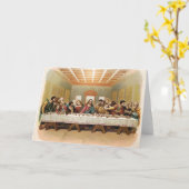 最後の晩餐 ヴィンテージアート カード (黄色い花)