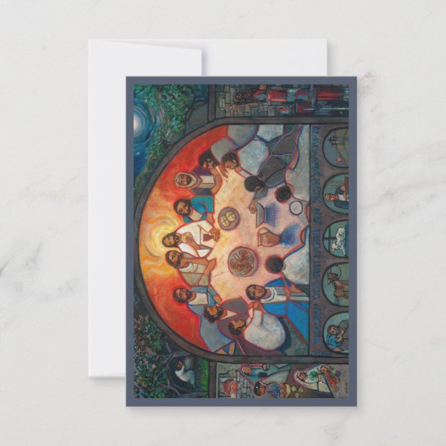 最後の晩餐、聖なる週の祈りの言葉カード、ルカ22 (正面)