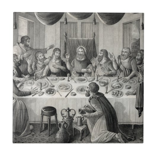 「最後の晩餐」陶磁器タイル タイル (正面)