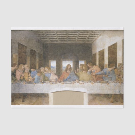 最後の晩餐、1494年~1498年レオナルド・ダ・ヴィンチ 薄葉紙 (正面)