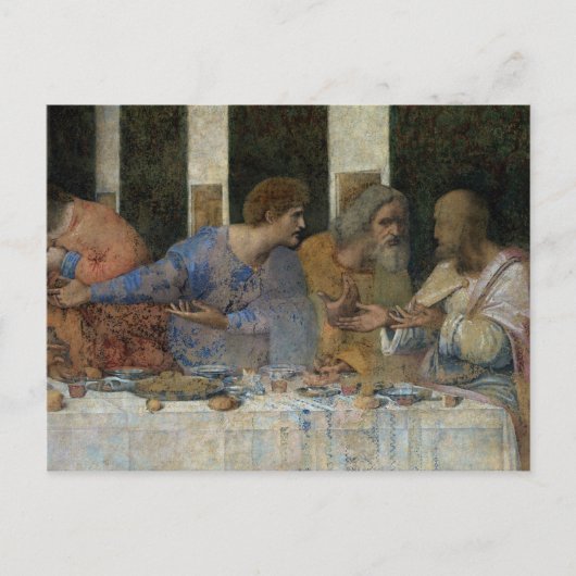最後の晩餐、1495年～97年 ポストカード (正面)