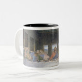 最後の晩餐、1495-97 2 ツートーンマグカップ (正面左)