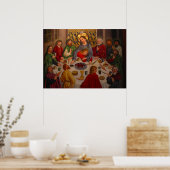 最後の晩餐 – Heinrich Lutzelmann - c1485 ポスター (キッチン)