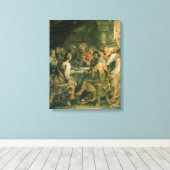 最後の晩餐c.1630-31 キャンバスプリント (インサイチュ (ウッドフロア))